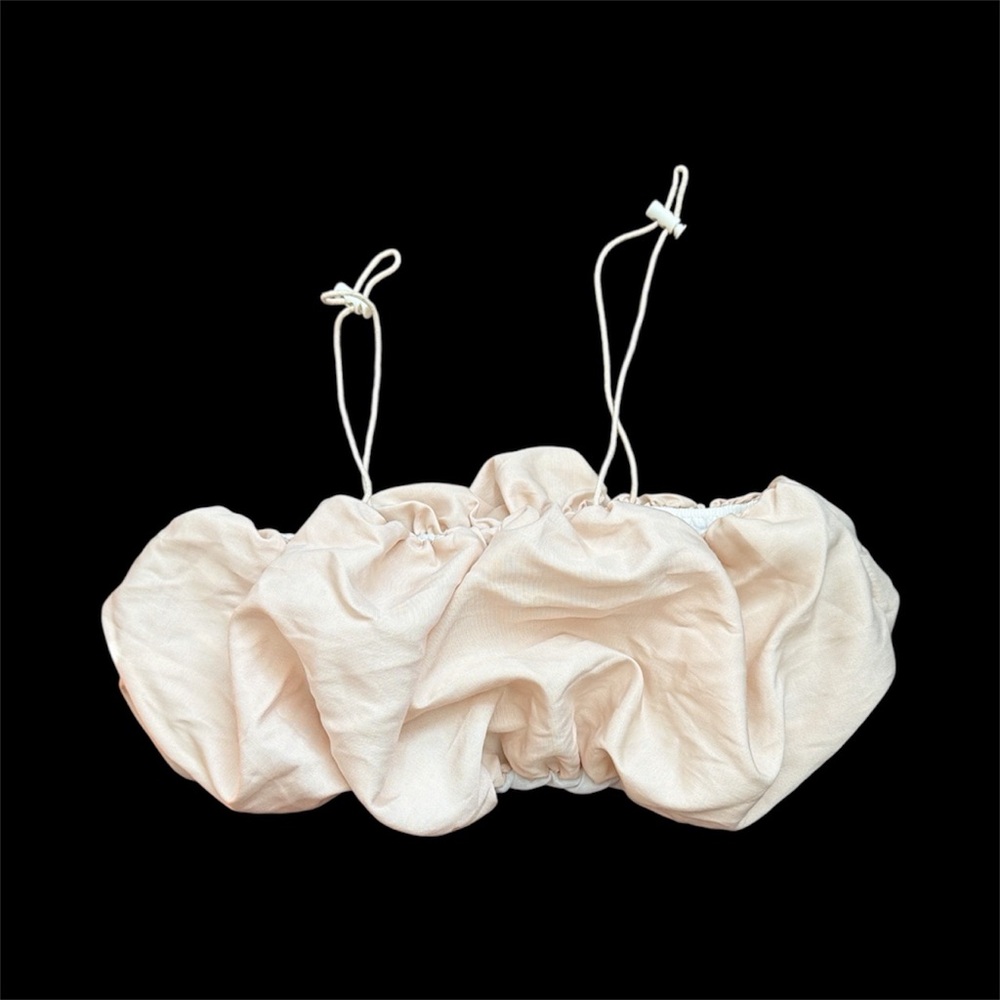 SHEIN Cream Bandeau Top